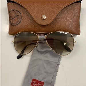 ray ban gold aviators